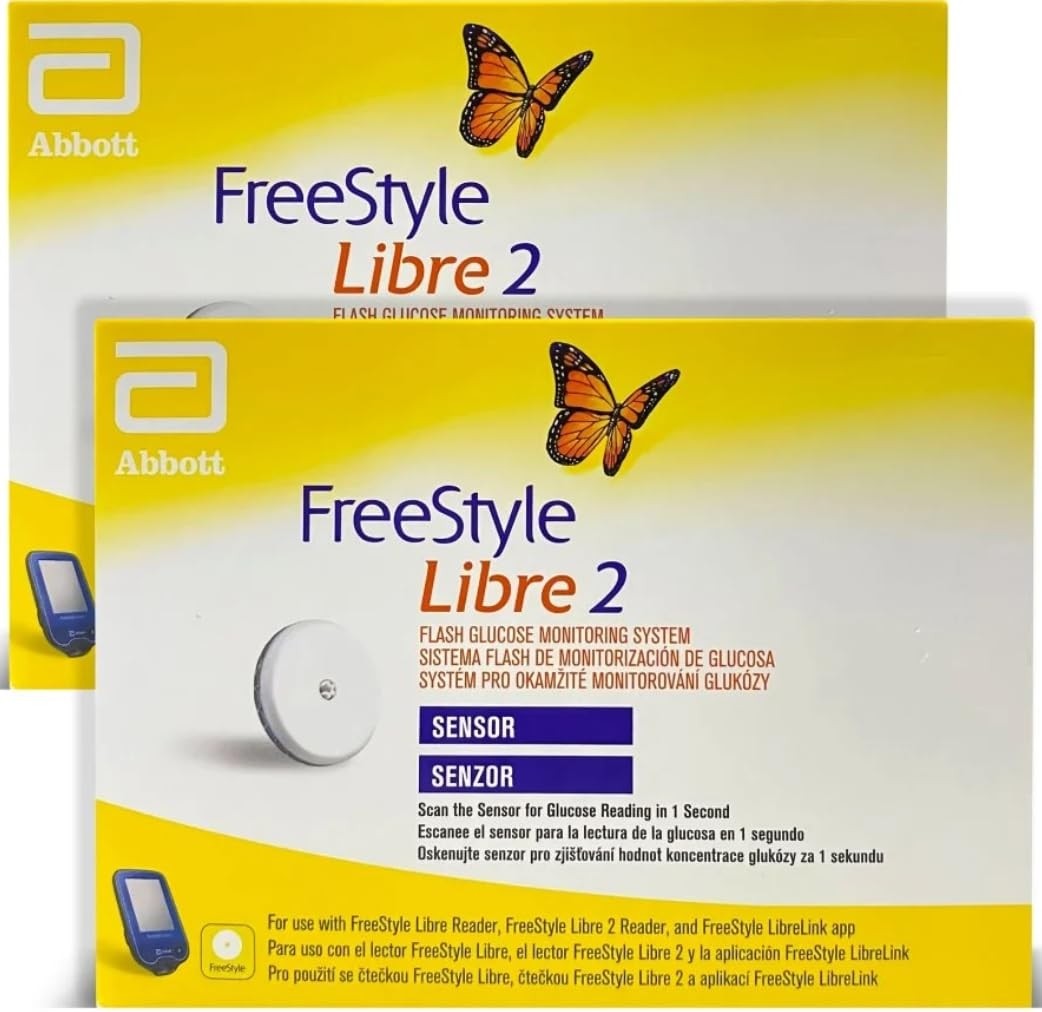 Abbott Freestyle Libre 2 Sensor for diabetes monitoring, Pack of 2 
