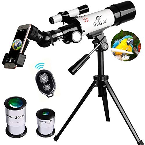 Gskyer AZ60350 Travel Refractor Astronomy Telescope with Wireless Remote Control