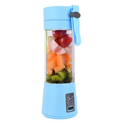 Jeeke Portable Blender USB Rechargeable Handheld Blender Juice Cup for Shakes and Fruit Juice (Blue, 22x7.8x7.8cm/8.7''x3.1''x3.1'')