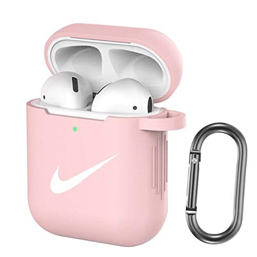 AirPods Case Protective Soft Silicone Cover,AirPods Accessories Case Skin for Apple AirPods 2 and 1 (Pink)