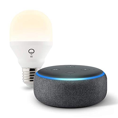 Echo Dot (3rd Gen) Charcoal Bundle with LIFX Wi-Fi Smart Bulb