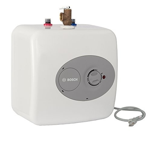 Bosch Electric Mini-Tank Water Heater Tronic 3000 T 4-Gallon (ES4)  - Eliminate Time for Hot Water - Shelf, Wall or Floor Mounted