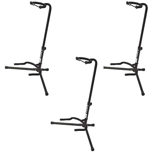 On Stage XCG4 Velveteen Padded Tubular Guitar Stand - (3 Pack)