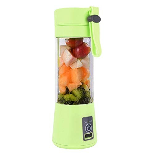 Jeeke Portable Blender USB Rechargeable Handheld Blender Juice Cup for Shakes and Fruit Juice (Green, 22x7.8x7.8cm/8.7''x3.1''x3.1'')