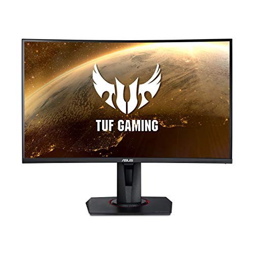 ASUS TUF Gaming VG27VQ 27" Curved Monitor, 1080P Full HD, 165Hz (Supports 144Hz), Freesync, 1ms, Extreme Low Motion Blur, Eye Care, DisplayPort HDMI