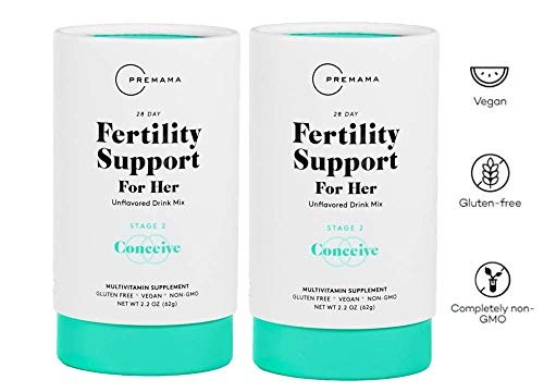 Premama Fertility Supplement for Women - Myo Inositol Powder and D Chiro Inositol, Folate (28 Packets) Prenatal Vitamins with B12 to aid Fertility, Conception & Pregnancy Health