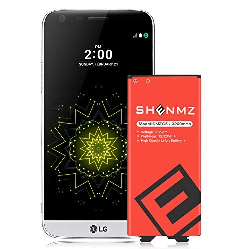 LG G5 Battery [Upgraded] 3200mAh SHENMZ Li-ion Battery Replacement for LG G5 BL-42D1F VS987 Verizon,H820 at&T, LS992 Sprint,H830 T-Mobile, US992,H845 Dual H850 H858 Spare Battery(24 Month Warranty)