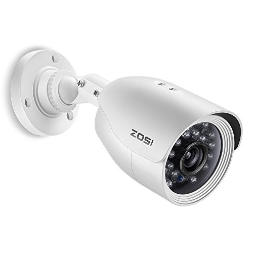 ZOSI 2.0MP HD 1080p Surveillance Bullet Camera Outdoor/Indoor (Hybrid 4-in-1 HD-CVI/TVI/AHD/960H Analog CVBS),24PCS LEDs, Long Night Vision, Weatherproof Security CCTV Camera