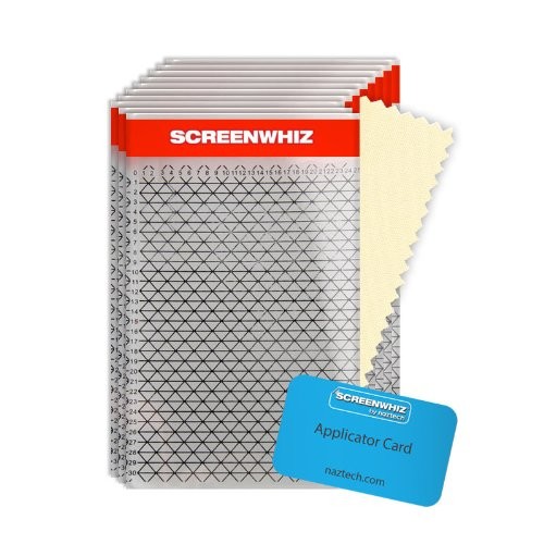 ScreenWhiz by Naztech 12127 Universal Screen Protector Large for Smartphones - 10 Pack - Retail Packaging - Clear