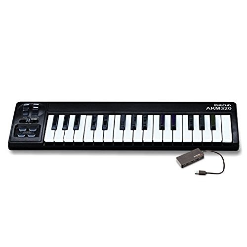 Midiplus AKM320 with Keyboard Controller and AmazonBasics 4 Port USB power adapter