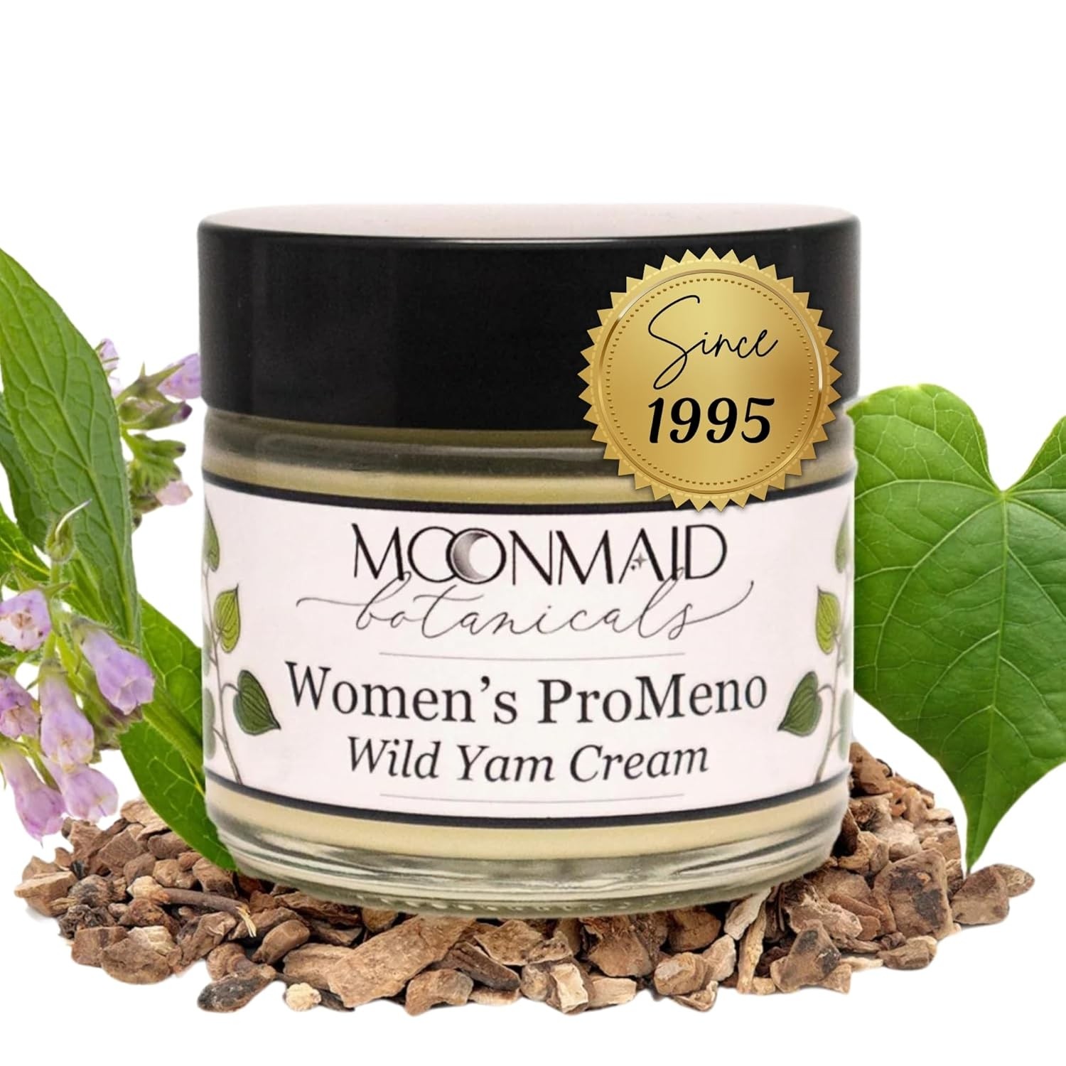 MoonMaid Wild Yam Cream for Hormone Balance 2 Oz | Organic Wild Yam Cream for Hormones, Menopause Support, Skin Rejuvenation, Mood Balance, and Improved Sleep | Made in USA | USDA Certified