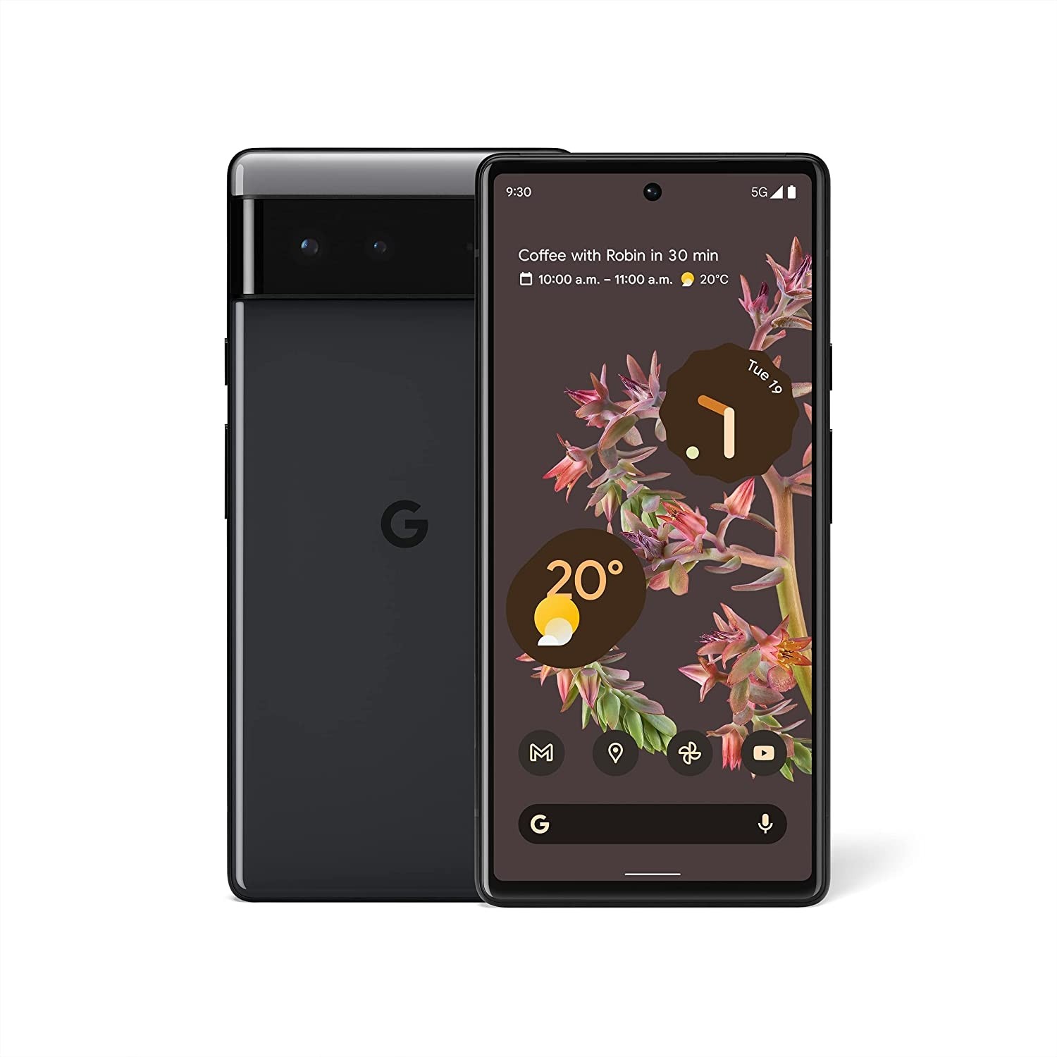 Google Pixel 6 Dual-SIM 128GB 5G Smartphone (Unlocked, Stormy Black)