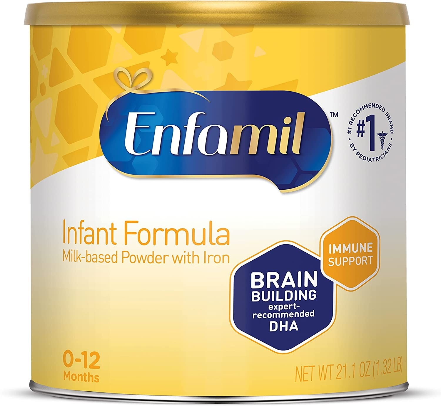 Enfamil Infant Formula, Milk-based Baby Formula with Iron, Omega-3 DHA & Choline, Powder Can, 21.1 Oz