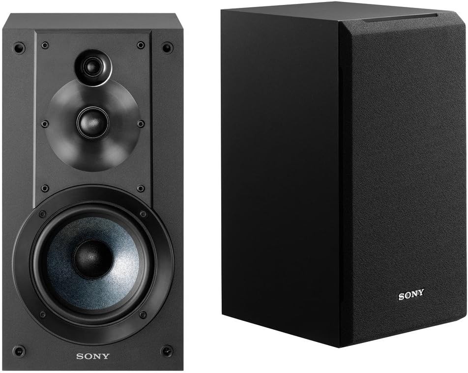Sony SSCS5 3-Way 3-Driver Bookshelf Speaker System (Pair) - Black 