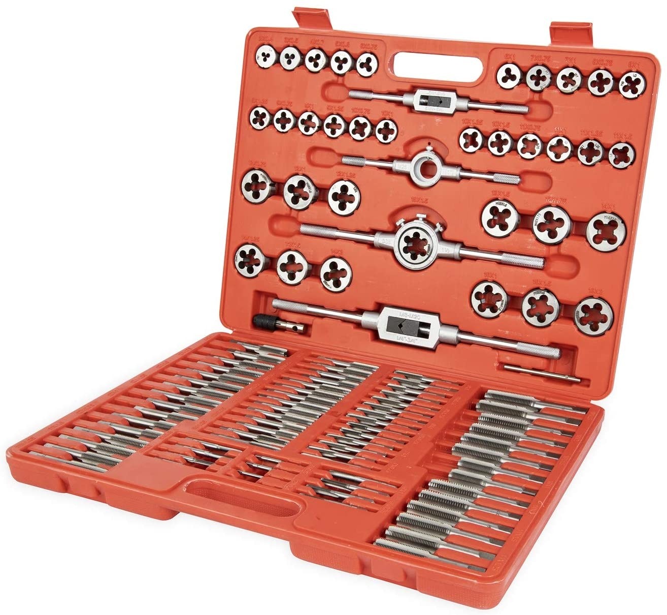 Zoostliss 110PCS Bearing Steel Metric Tap and Die Set