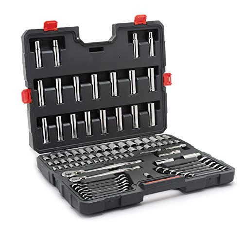 Crescent CTK90 90 Piece Mechanics Tool Set with Ratcheting Wrenches, SAE & Metric