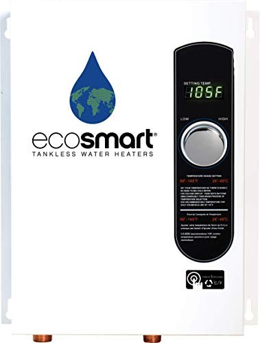 Ecosmart ECO 18 Electric Tankless Water Heater, 18 KW at 240 Volts with Patented Self Modulating Technology