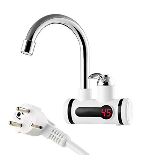 Electric Tankless Hot Water Tap Instant Hot Water Heater Heating Faucet Instantaneous Water Heater for Kitchen and Bathroom,LateralSmall