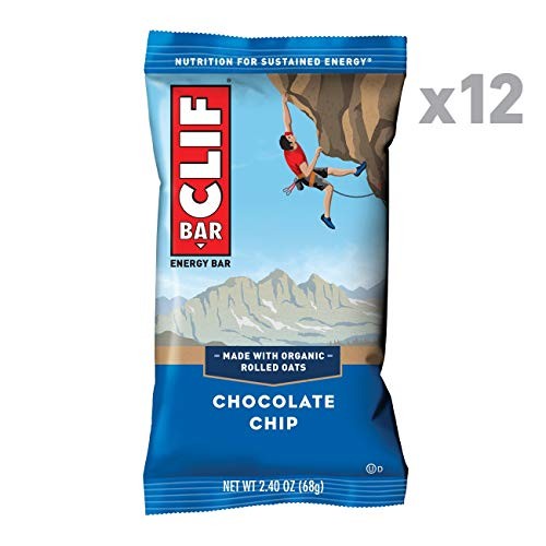 CLIF BAR - Energy Bar - Chocolate Chip - (2.4 Ounce Protein Bar, 12 Count)