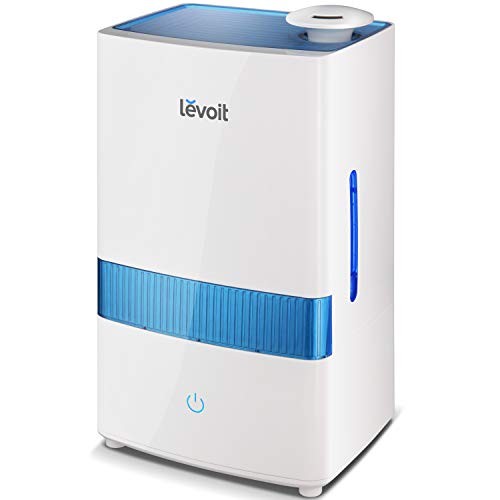 LEVOIT Cool Mist Humidifier for Bedroom, 4.5L Ultrasonic Air Vaporizer Humidifier for Babies, Large Room and Nursery, Essential Oils, Whisper-Quiet, Auto Shutoff, Lasts up to 40 Hours, 2-Year Warranty