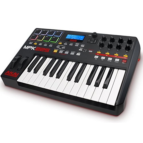 Akai Professional MPK225 | Compact 25-Key Semi-Weighted USB MIDI Keyboard Controller Including Core Control From The MPC Workstations