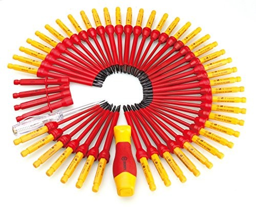 BOOHER 0200106 50-Piece 1000V Insulated Changeable Screwdriver Set