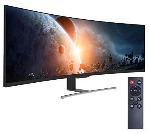 VIOTEK SUW49C 49-Inch Super Ultrawide 32:9 Curved Monitor with Speakers, 144Hz HDR 4ms 3840x1080p, FreeSync, GamePlus, VESA & More