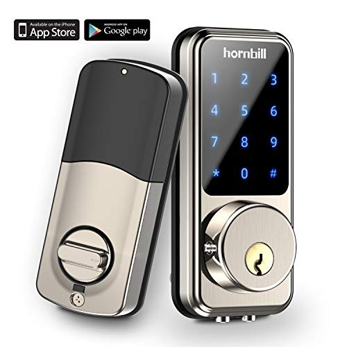 [2020 Newest] Smart Lock Keyless Entry Deadbolt Door Locks, Digital Electronic Bluetooth Deadbolt Door Lock with Keypad, Smart Locks Front Door Work with APP, Code and eKey Auto Lock for Homes Hotels