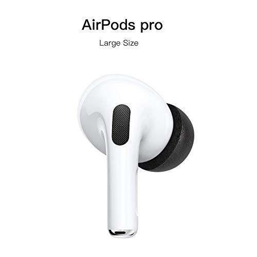 DamonLight Airpods Pro Upgrade Eartips Replacement Sponge Silicone Memory Foam Ear Tips Buds for Airpods Pro 2 Pairs (Large)