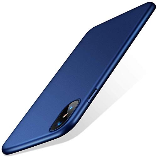 TORRAS Slim Fit iPhone Xs Case/iPhone X Case, Hard Plastic PC Ultra Thin Mobile Phone Cover Case with Matte Finish Coating Grip Compatible with iPhone X/iPhone Xs 5.8 inch, Navy Blue