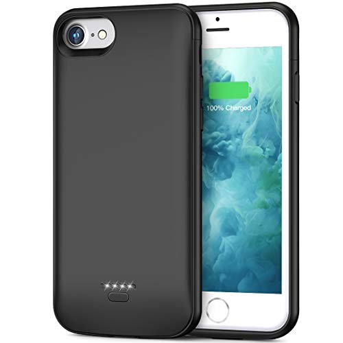 Battery Case for iPhone 6 Plus 6s Plus, Slim 5500mAh Portable Charger Case Extend 150% Battery Life, Protective Backup Charging Case Compatible with iPhone 6 Plus 6s Plus (5.5 inch)-Black