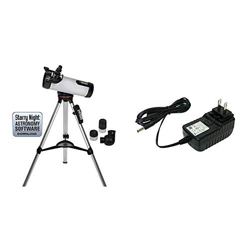 Celestron 114LCM Computerized Telescope (Black) &  18778 AC Adapter (Black)