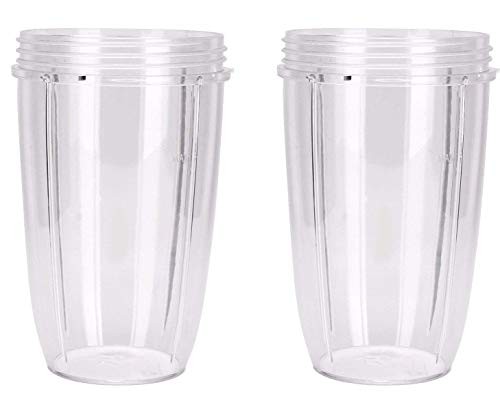 NutriBullet Replacement Cups (Tall - 24-Once) (Pack of 2) | NutriBullet Replacement Parts & Accessories | Fits NutriBullet 600w and Pro 900w Blender