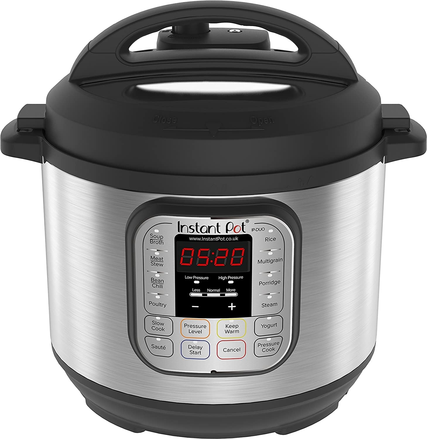 Instant Pot Duo 7-in-1 Electric Pressure Cooker, 6 Qt, 5.7 Litre, 1000 W, Brushed Stainless Steel/Black