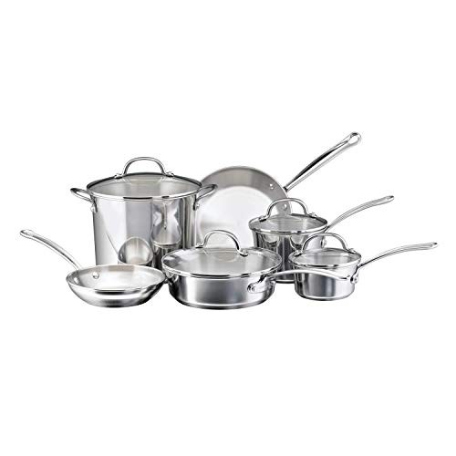 Farberware 75653 Millennium Cookware Set, 10-Piece, Silver