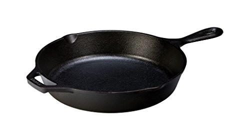 Lodge Cast Iron Skillet, Pre-Seasoned and Ready for Stove Top or Oven Use, 10.25", Black