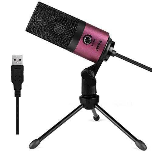 Fifine USB Podcast Condenser Microphone Recording On Laptop, No Need Sound Card Interface and Phantom Power-K669