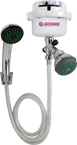 GARLAT Boccherini 110V Electric Instant Hot Water Shower Heater + Super Flexible Stainless Steel Hose + Rainfall Shower Head (Rainfall Shower Head)