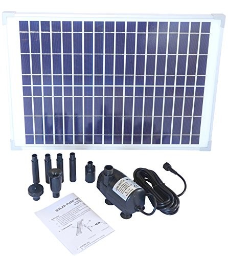 Solariver Solar Water Pump Kit - 360+GPH - Submersible Pump and 20 Watt Solar Panel for Sun Powered Fountain, Waterfall, Pond Aeration, Hydroponics, Aquarium, Aquaculture (No Battery Backup)