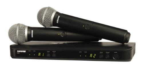 Shure BLX288/PG58 Dual Channel Handheld Wireless System with 2 PG58 Vocal Microphones, J10