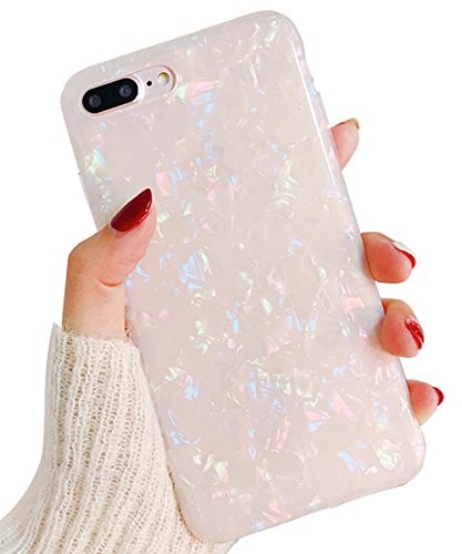 J.west iPhone 8 Plus Case/iPhone 7 Plus Case, Cute Ultra Thin [Tinfoil Series] Macaron Color Bling Lightweight Soft TPU Case Cover for iPhone 7 Plus / 8 Plus (Colorful)