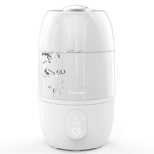 iTvanila Humidifiers, Cool Mist Humidifier, 2.7L/0.7Gal for Large Bedroom Baby, Whisper-Quiet Touch Operation, Space-Saving, Auto Shut Off - Lasts Up to 28 Hours (C1)