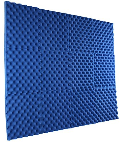 New Level 12 Pack - All Ice Blue Acoustic Panels Studio Foam Egg Crate 1" X 12" X 12"