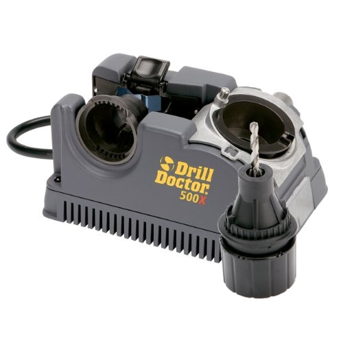 Drill Doctor DD500X  500x Drill Bit Sharpener, Professional Design & Construction for Durability with Industrial-Strength Diamond Sharpening Wheel, Set Point Angles at 118° & 135°, Sharpens 3/32" to 1/2" standard twist bits