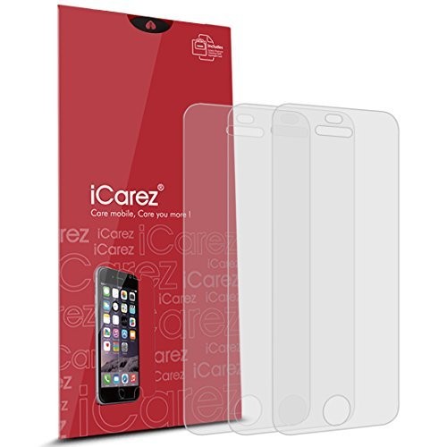 iCarez Anti-Glare Anti-Fingerprint Screen Protector for Apple iPhone SE/iPhone 5S/ iPhone 5 Matte [3-Pack] - Retail Packaging