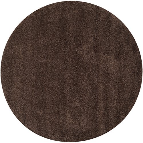 Safavieh California Premium Shag Collection SG151-2727 Brown Round Area Rug (8'6" Diameter)