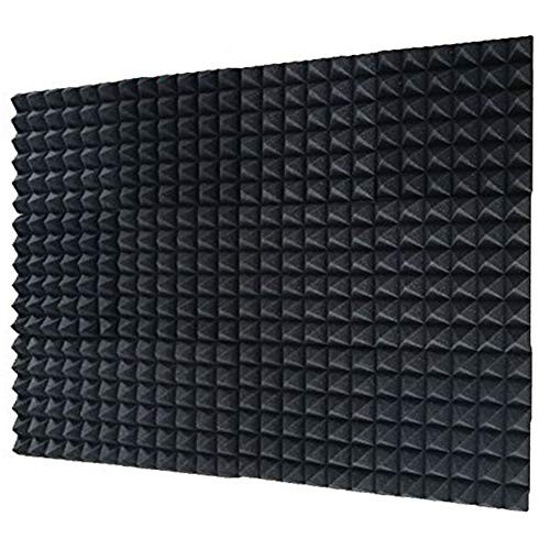 12 Pack Set Acoustic Foam Panels, Studio Wedge Tiles, 2" X 12" X 12" Acoustic Foam Sound Absorption Pyramid Studio Treatment Wall Panels