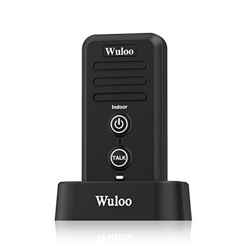 Wireless Intercom Doorbells for Home Classroom, Wuloo Intercomunicador Waterproof Electronic Doorbell Chime with 1/2 Mile Range 3 Volume Levels Rechargeable Battery Including Mute Mode(Indoor Unit)