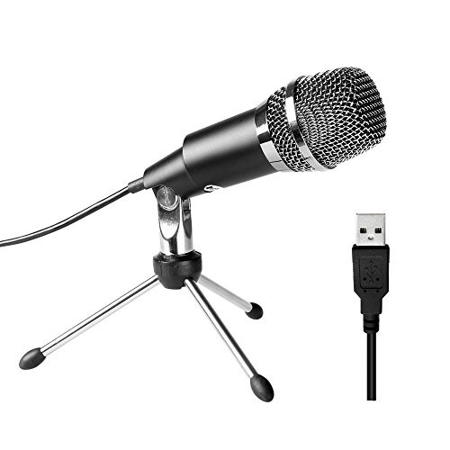 FIFINE USB Microphone, Plug and Play Home Studio USB Condenser Microphone for Skype, Recordings for YouTube, Google Voice Search, Games-Windows or Mac-K668