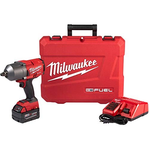 Milwaukee M18 FUEL 18-Volt Lithium-Ion Brushless Cordless 1/2 in. Impact Wrench with Friction Ring Kit with One 5.0Ah Batteries